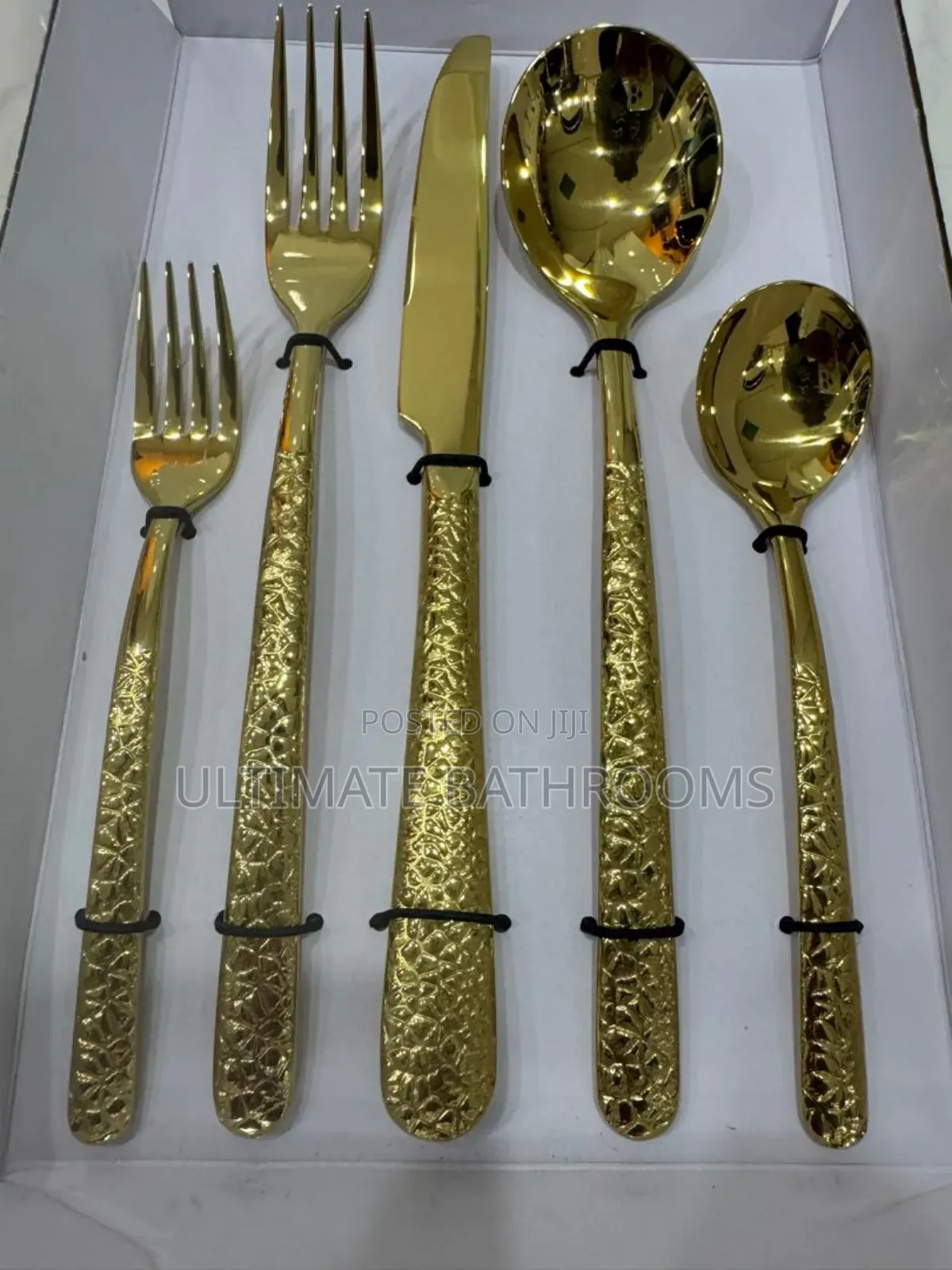 High Quality Gold Stone Design Cutlery Set