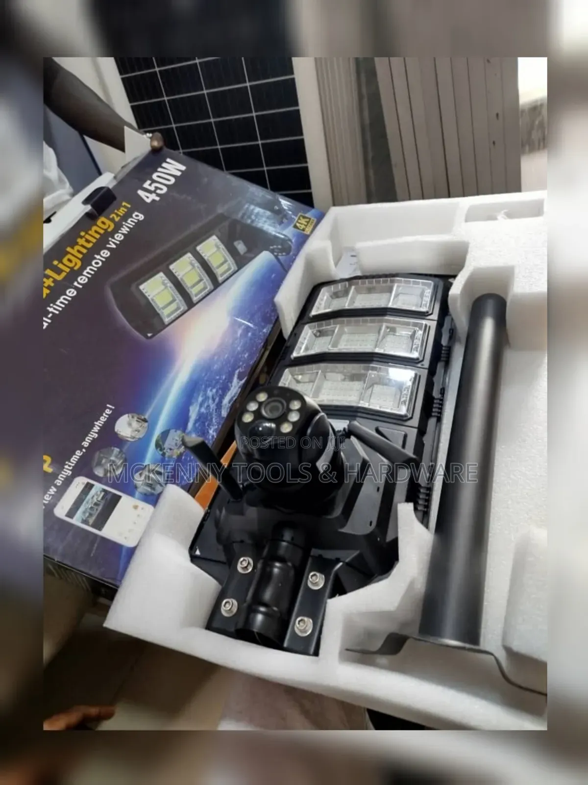 It Is A 2-in-1 Device That Combines A 450w Solar Street Light