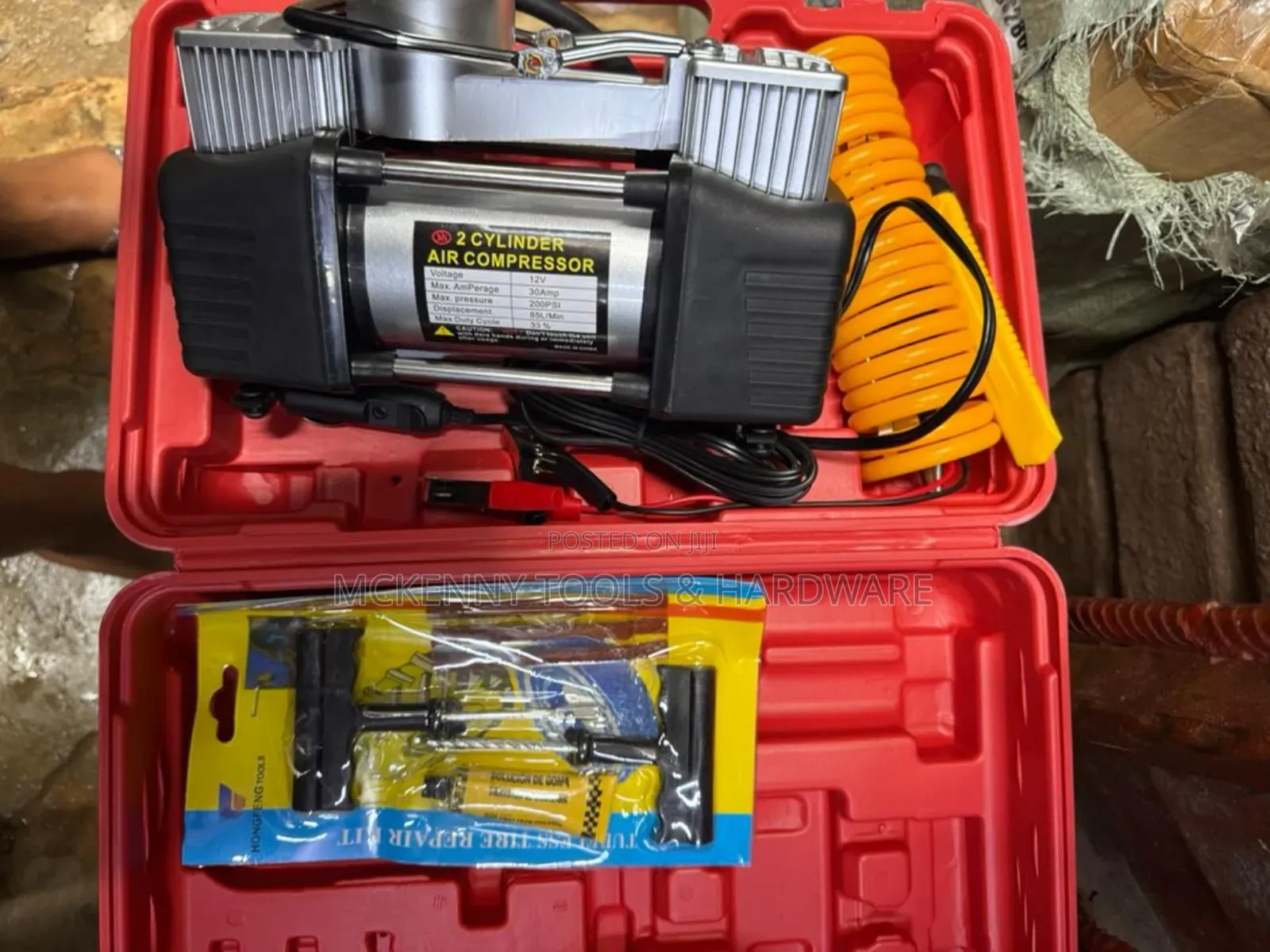 Car Tyre Pump Portable Electric Air Tire Pump Inflator With Tools -