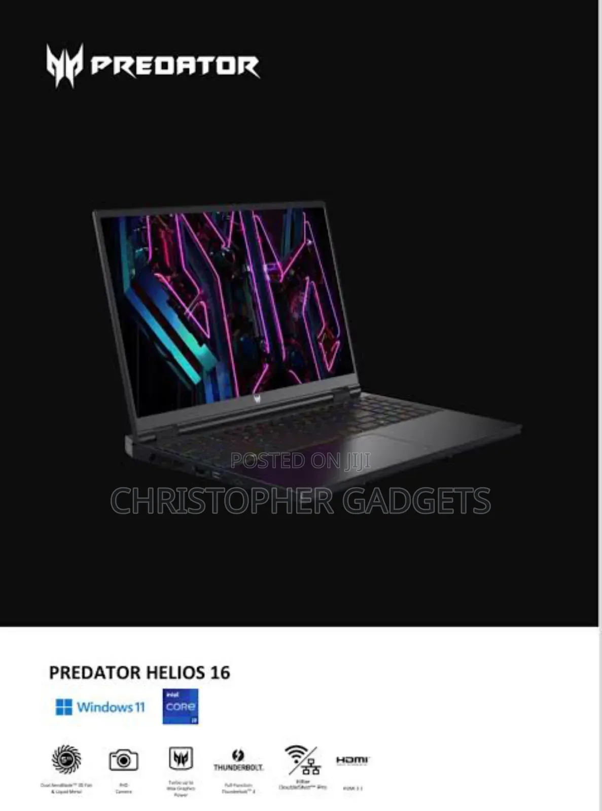 Laptop Acer Predator Helios Neo 16 16GB Intel Core i9 SSD 1T