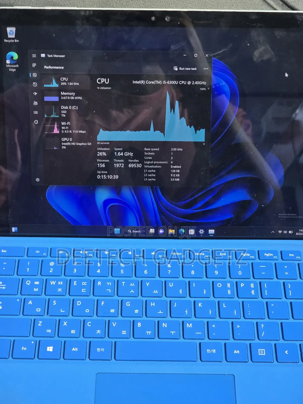 Laptop Microsoft Surface Pro 4 8GB Intel Core i5 SSD 256GB