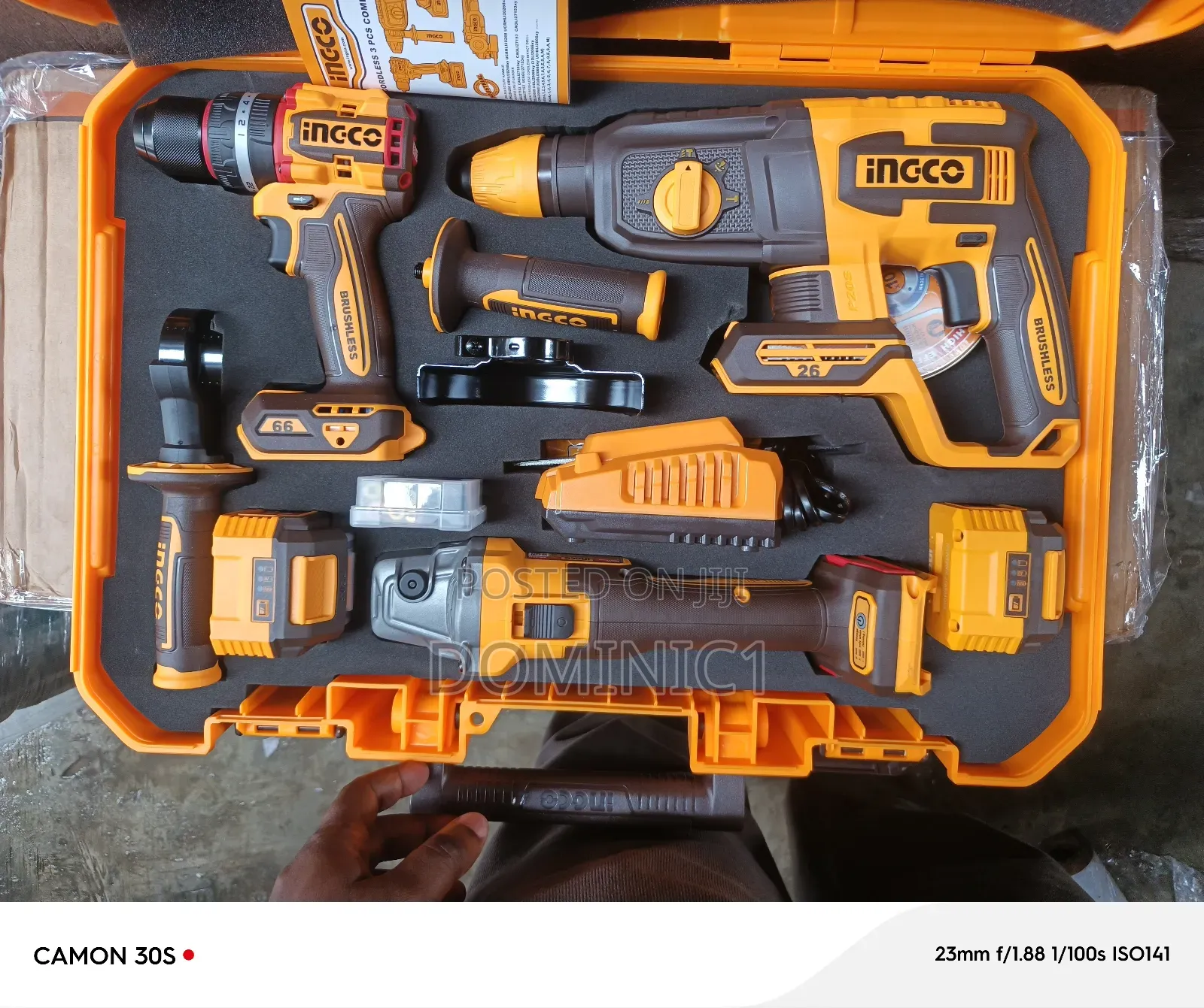 Ingco Cordless Tools Box 3 in 1 Cutting, Drilling Rotary Hammer