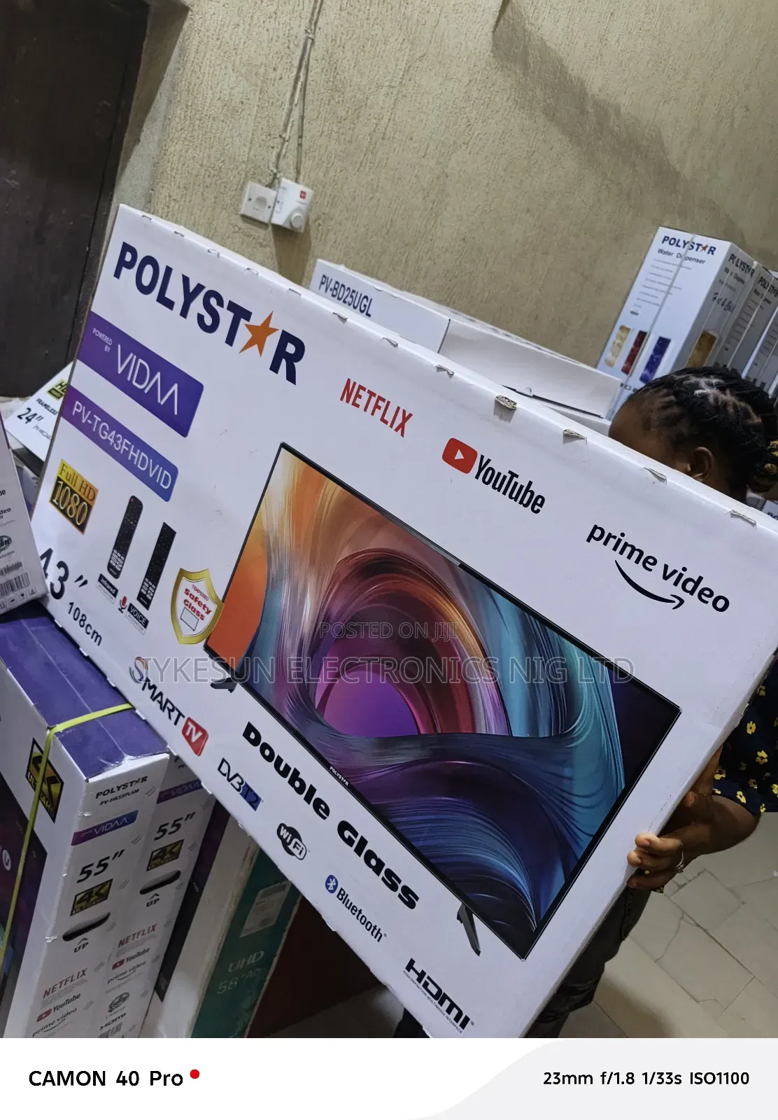 Original Polystar 2025 Model 43" Tv Full Hd Smart Double Glass Netflix