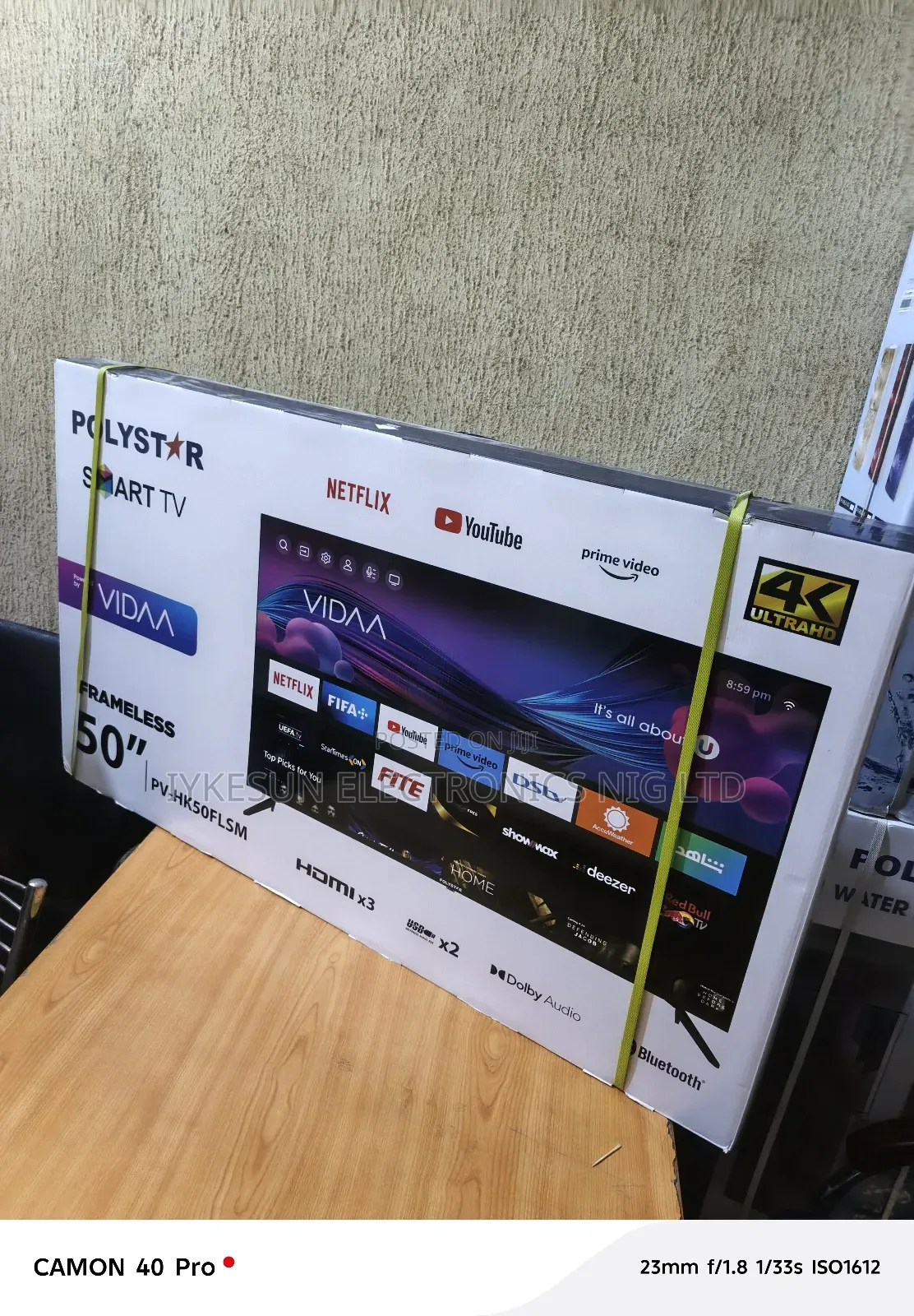 Original Polystar 2025 Model 50" Tv 4kltarhd Smart Netflix Bluetooth