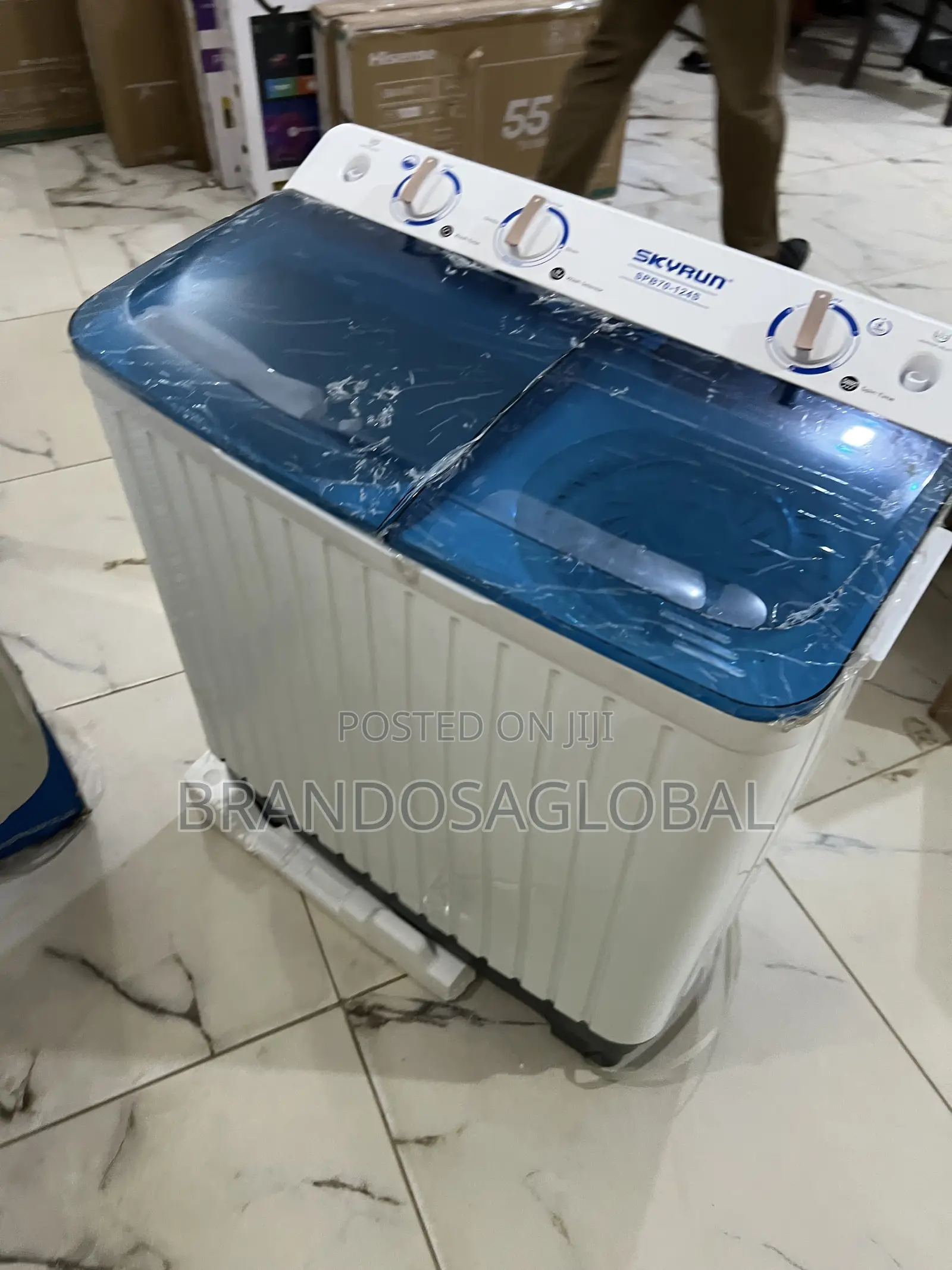 Skyrun Spb70-1245 Washing Machine – 6kg Twin Tub With Fast Dryer