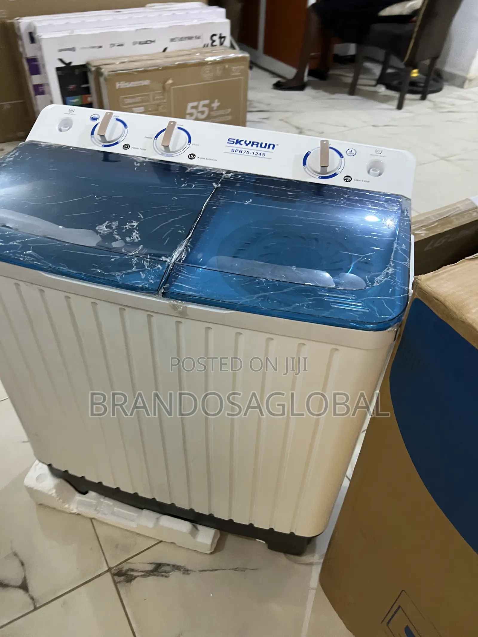 Brand New Skyrun 6kg Twin Tub Washer – Easy Spin Drain Function