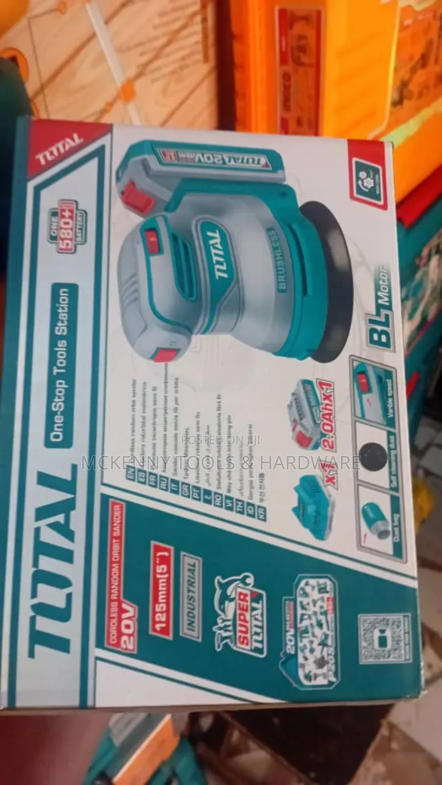 Total 20v Cordless Random Orbit Sander (Model Trosli2001).
