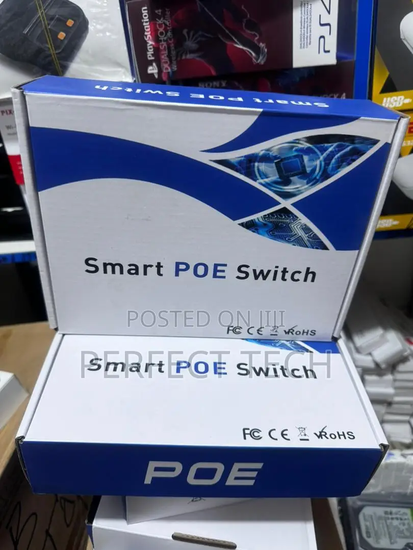 Poe Switch 4 Ports and 1 SFP Unmanaged Full Gigabit Poe Network Switch