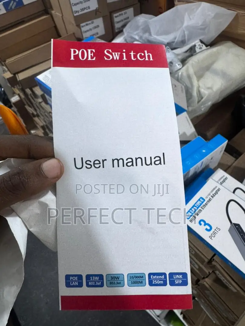 Poe Switch 4 Ports and 1 SFP Unmanaged Full Gigabit Poe Network Switch