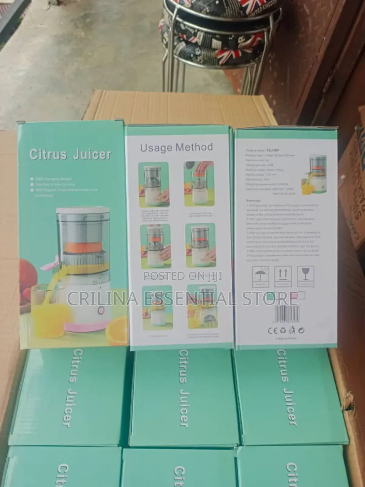 Portable Electric Citrus Juicer With Usb Charging Capabilities.