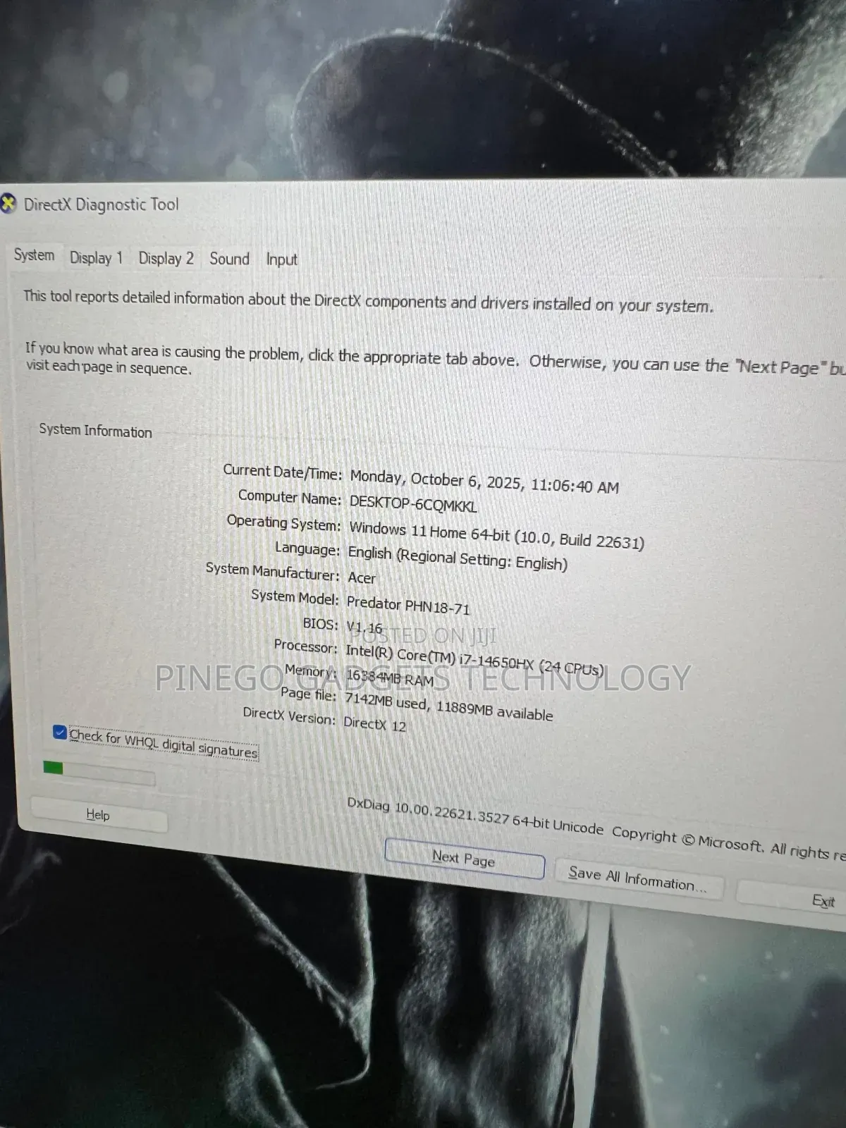 Laptop Acer Predator Helios Neo 16 16GB Intel Core I7 SSD 1T