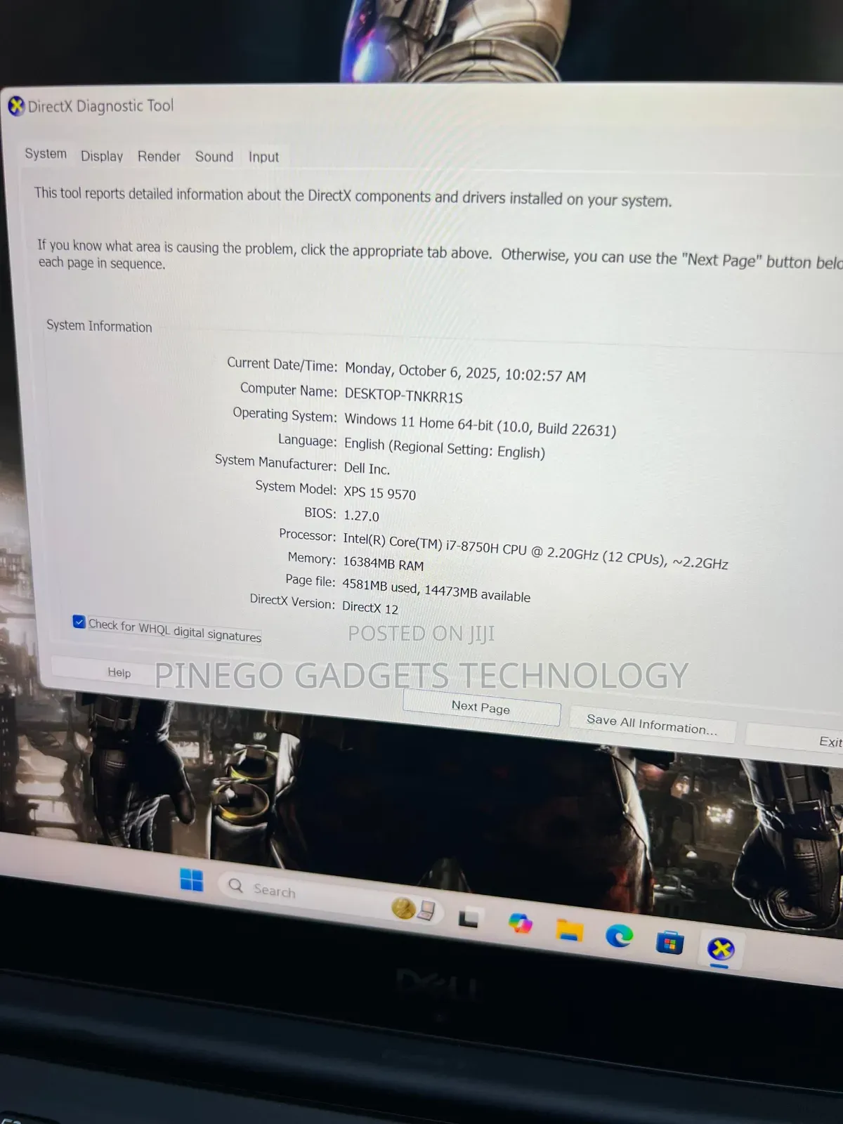 Laptop Dell XPS 15-9570 16GB Intel Core I7 SSD 512GB