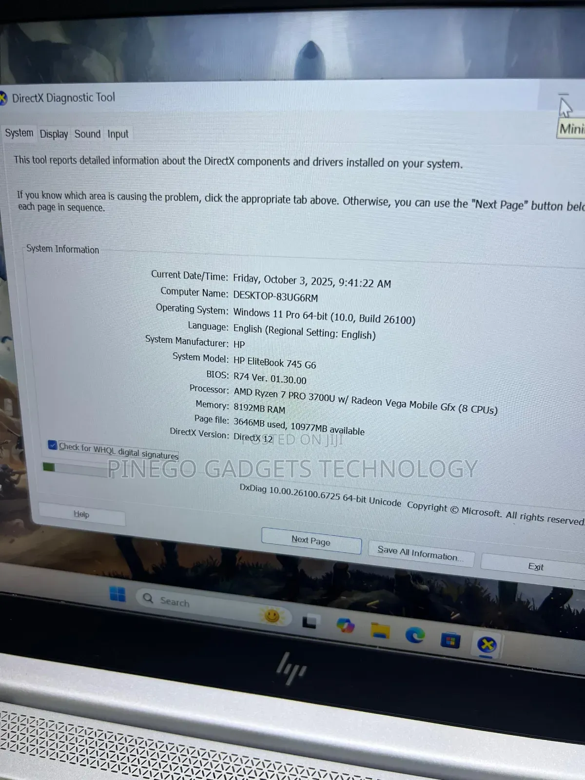 Laptop HP EliteBook 745 G6 8GB AMD Ryzen 7 SSD 256GB
