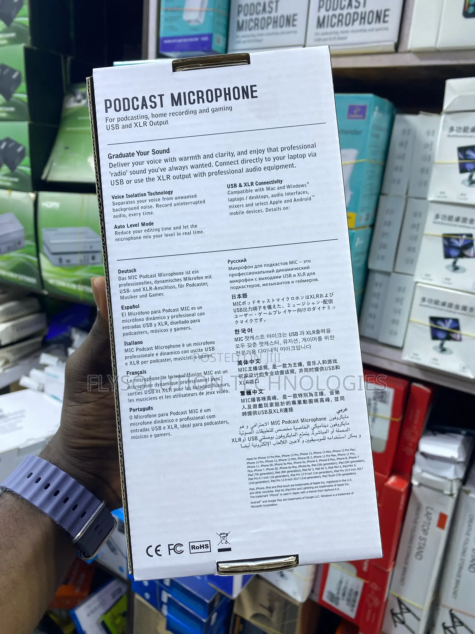 Podcast Microphone Desktop Anc Usb and XLR Podcast Mic