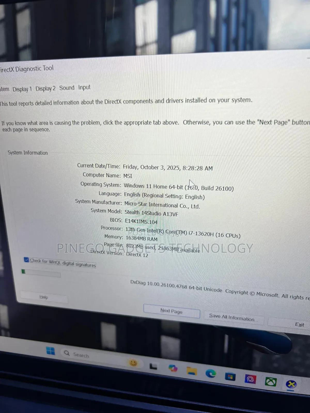 Laptop MSI Stealth 14 Studio A13VF 16GB Intel Core I7 SSD 1T