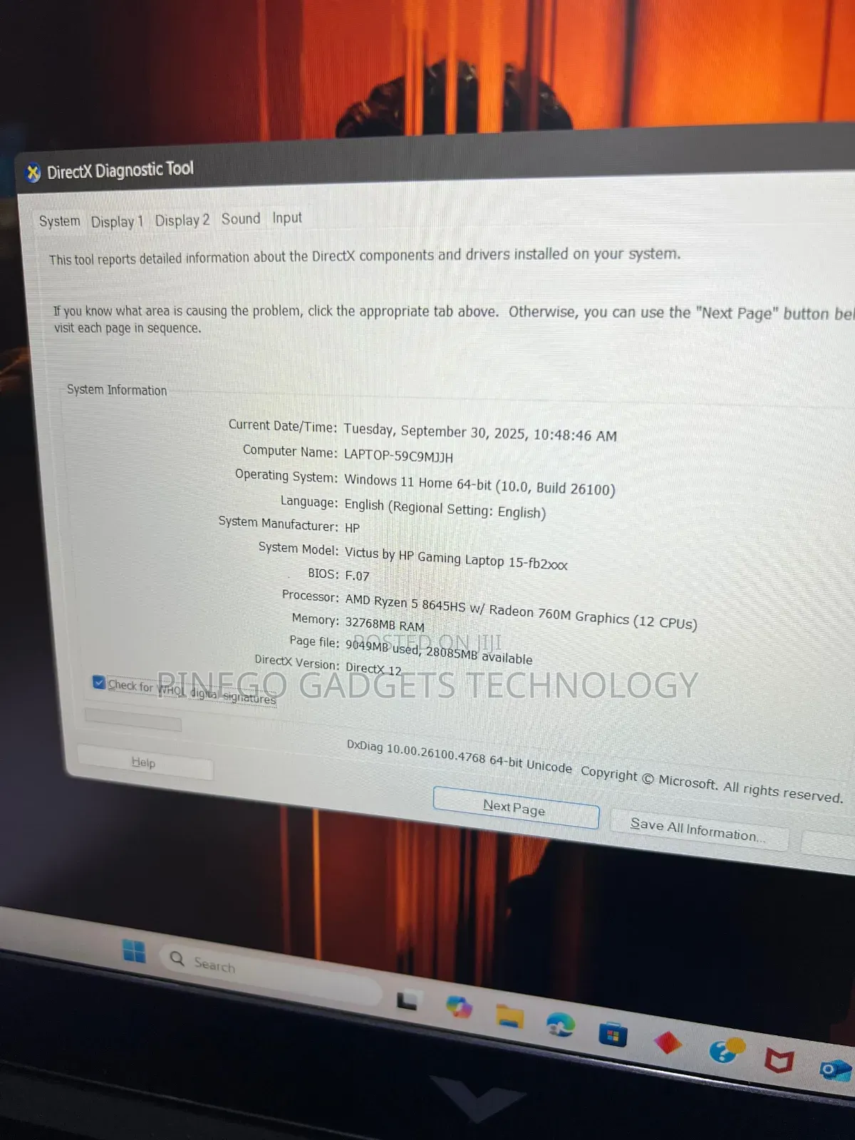 Laptop HP Victus 15 32GB AMD Ryzen 5 SSD 1T