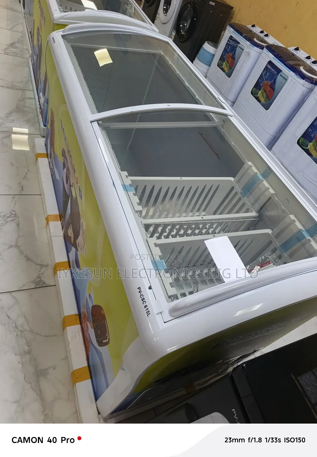 Original High Quality Polystar Showcase Freezer 615litters (100%Copper