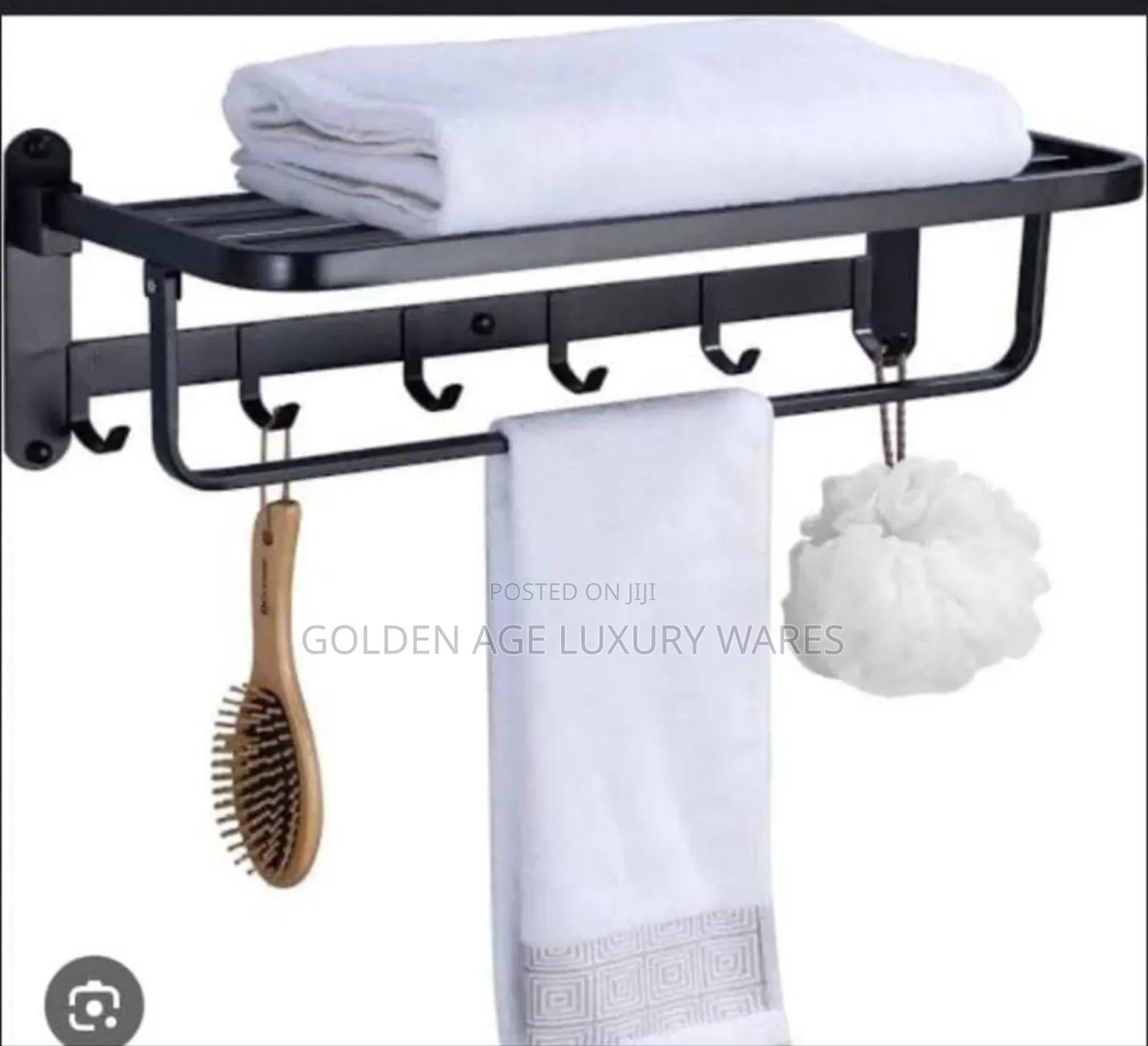 60cm Black Multiple Layer Towel Rack