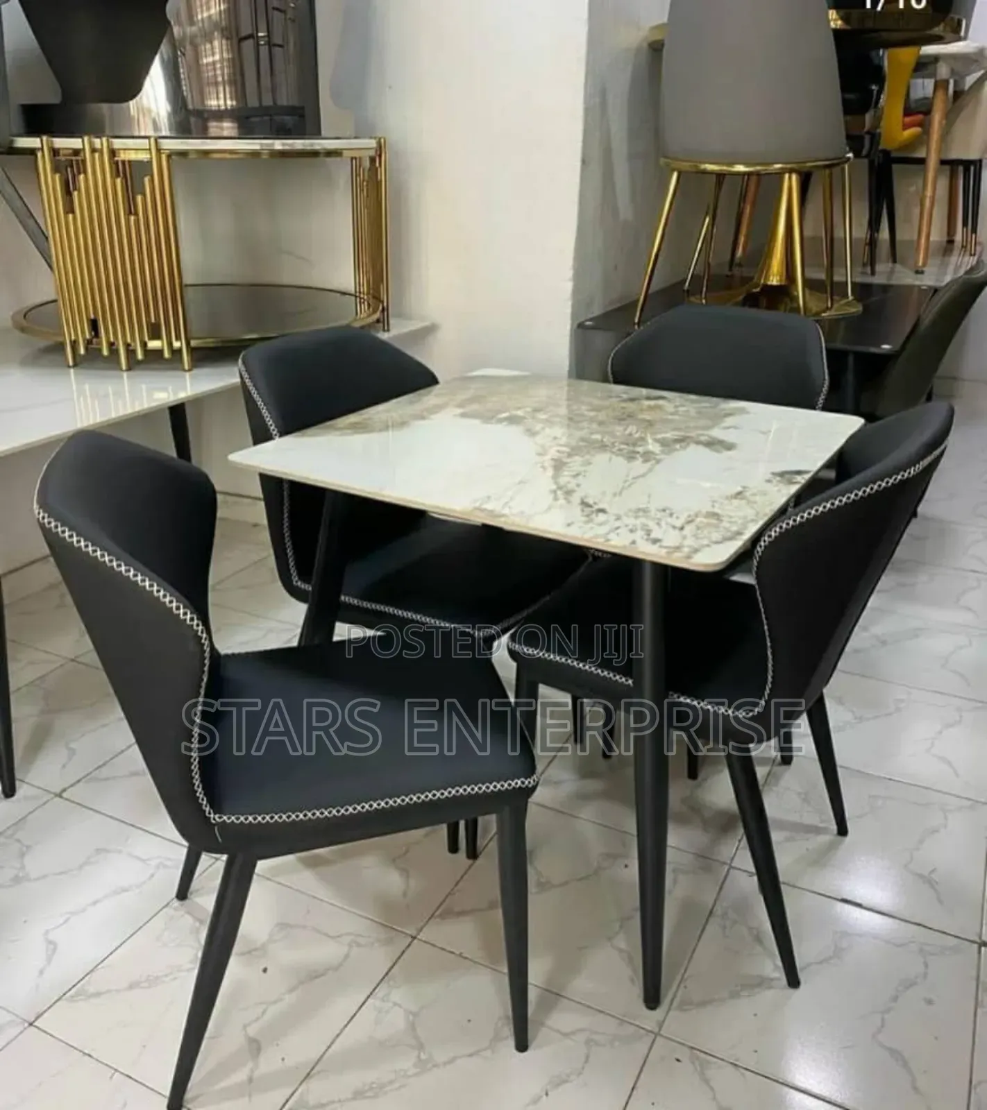 4 Seater Enzo Marble Dining