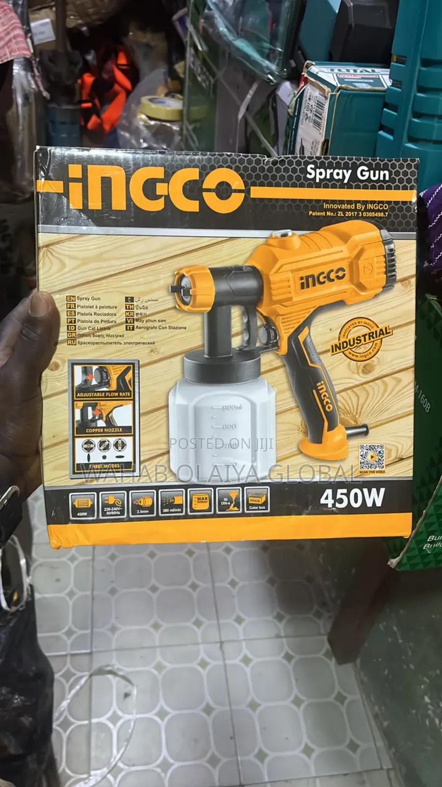 Ingco Total 450w Electric Spray Gun – Efficient Smooth Paintin Tool