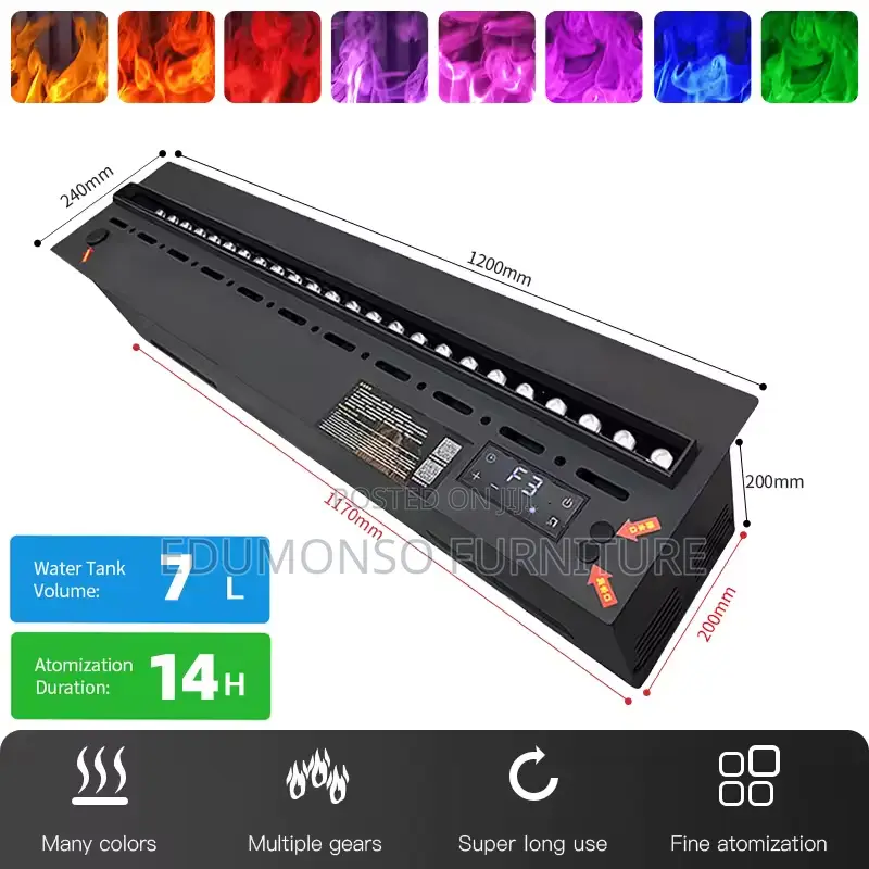 47 Inch Smart App Electric Fireplace 8 Colors Flame 3d