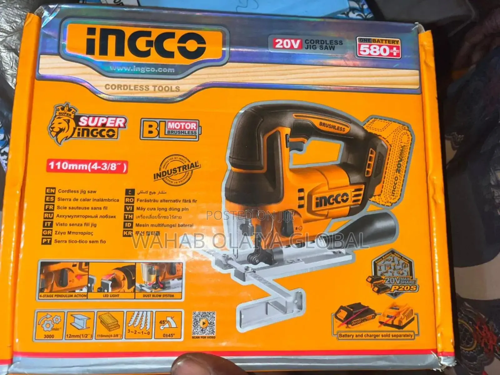 20v Cordless Jig Saw Machine – Precision Cutting Power Tool