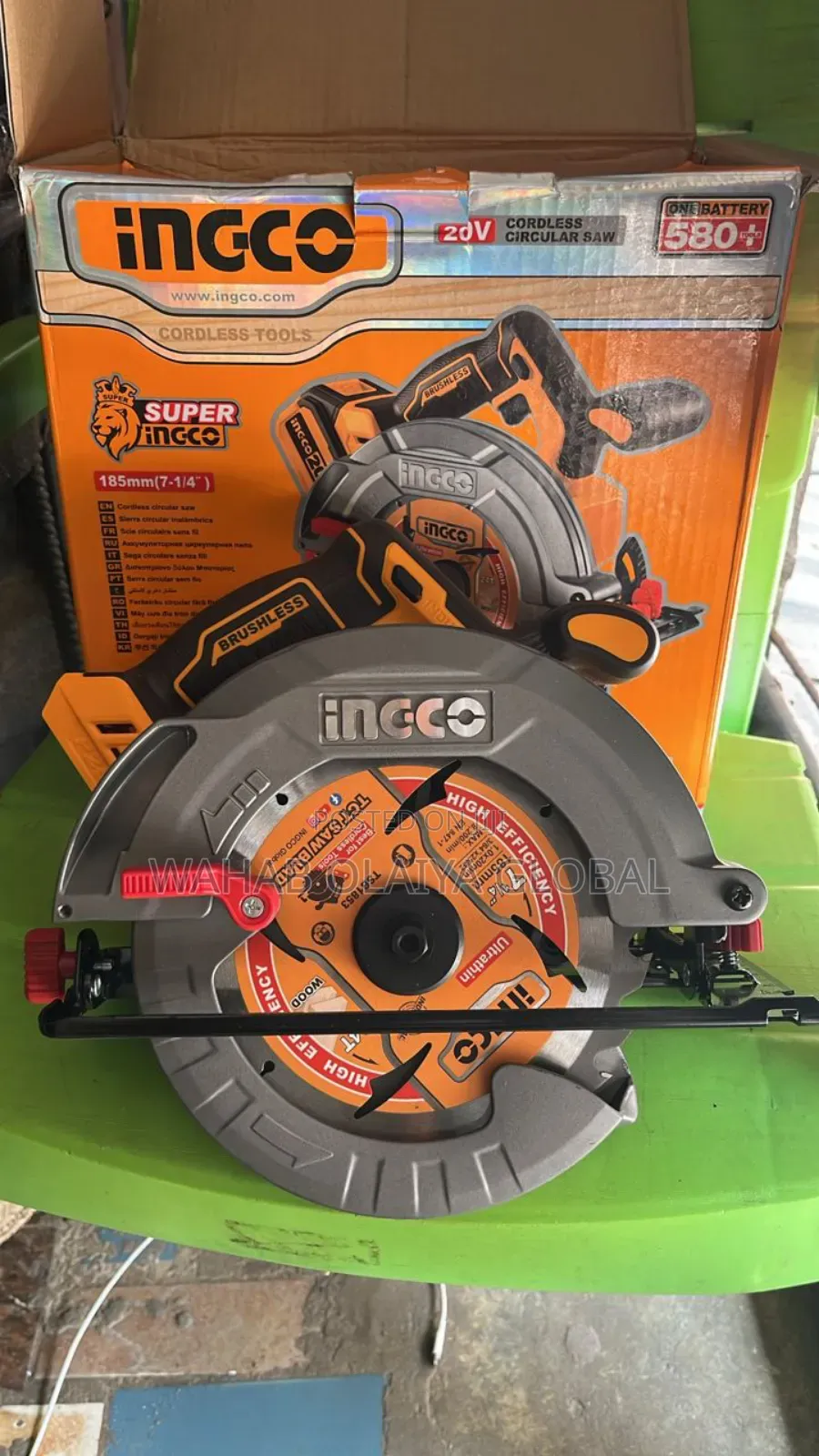 20v Cordless Circular Saw – 185mm (7-1/4”) 5.0ah Li-Ion Battery