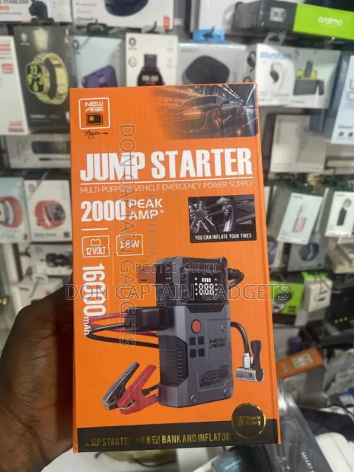 Newage Truck Jump Starter / Tire Pump 16000mah 2000 Peak Power Bolt 6