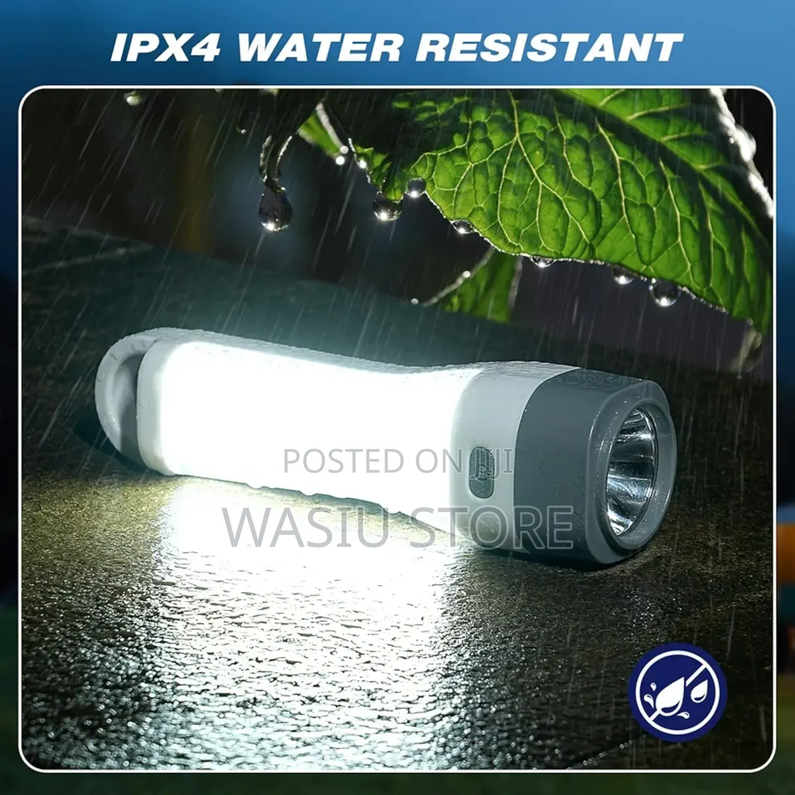 Solar Rechargeable Camping Flashlight With High Lumens
