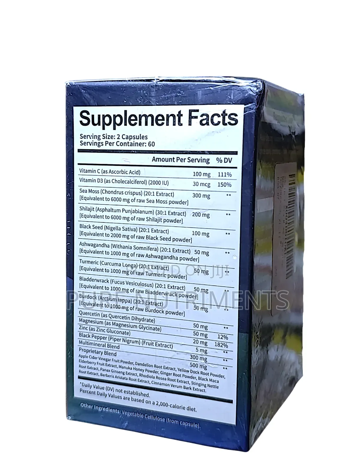 Totaria H. Sea Moss Shilajit Black Seed Oil Ashwagandha Turmeric 120 C