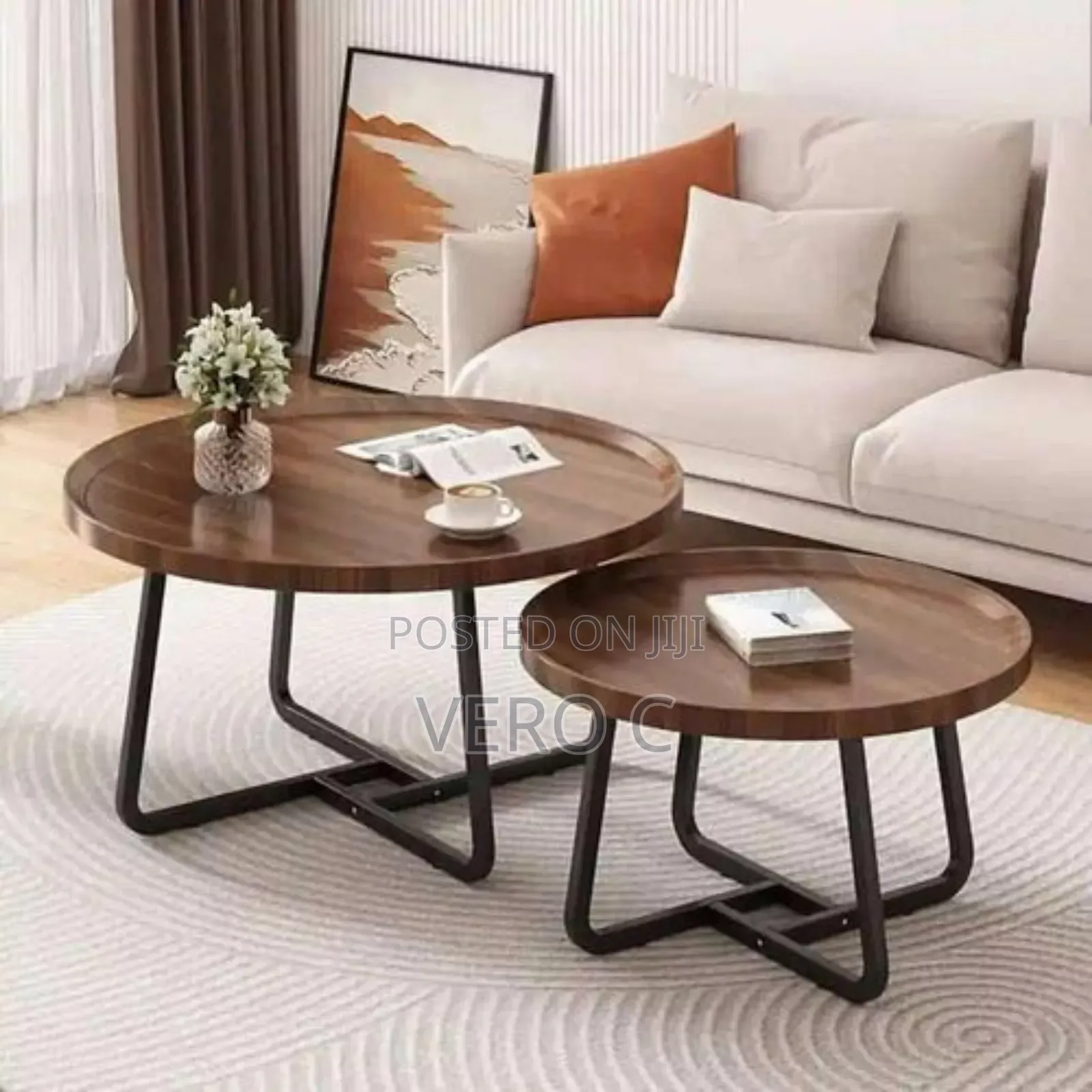 Quality and Durable Wooden Top Center Table and Side Stool