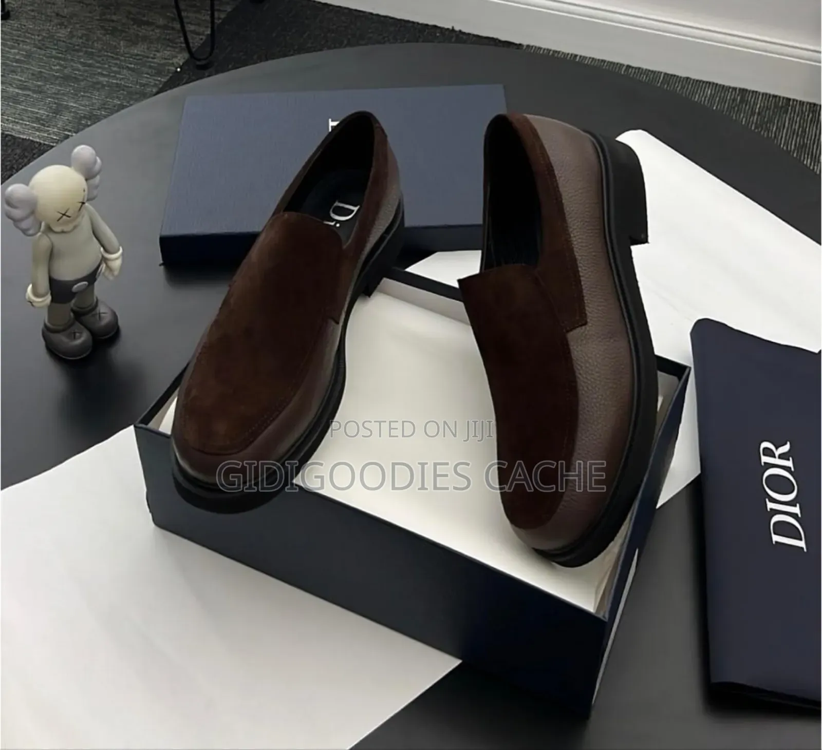 Dior Plain Suede-Leather Classy Loafers