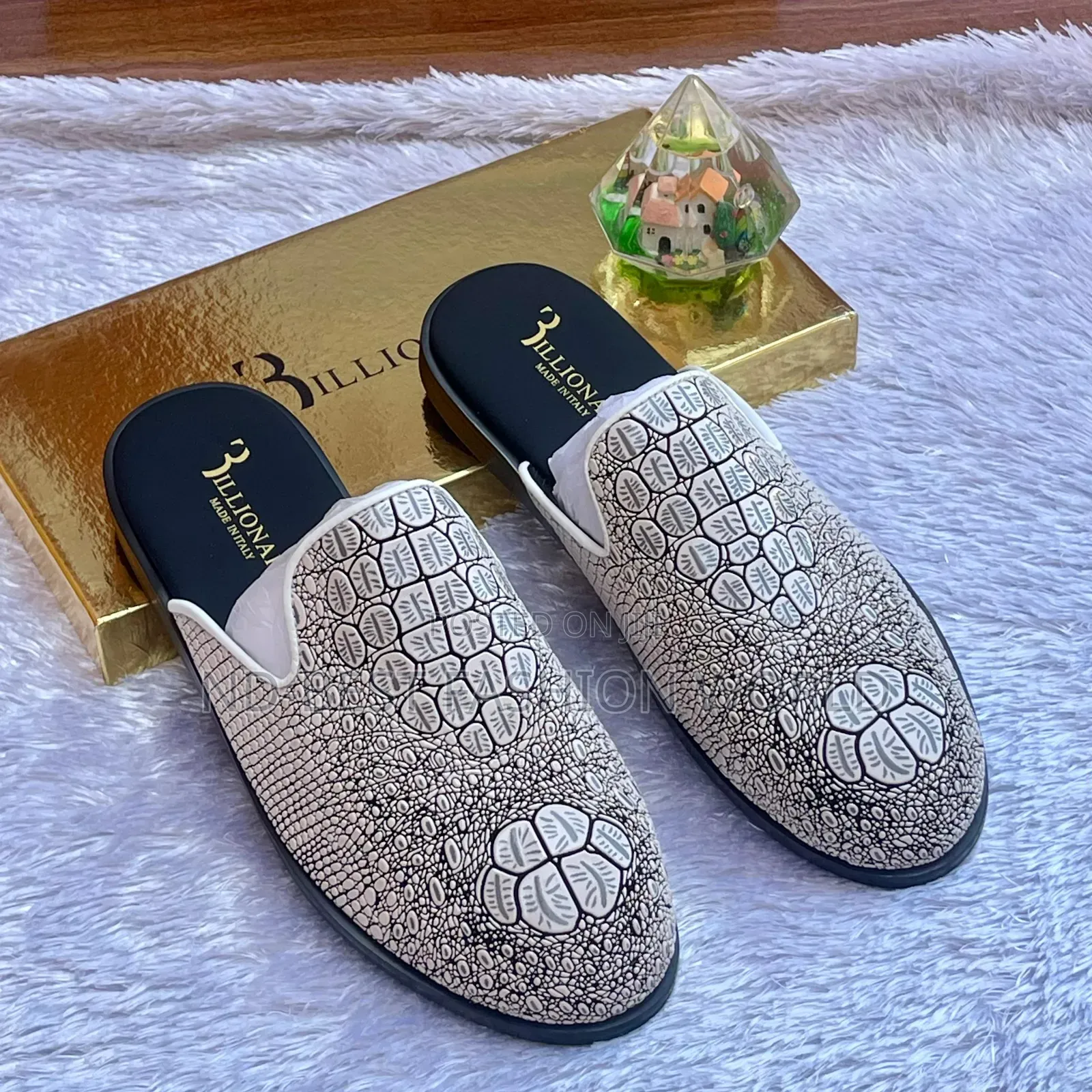 Quality Leather Blue Half Shoe