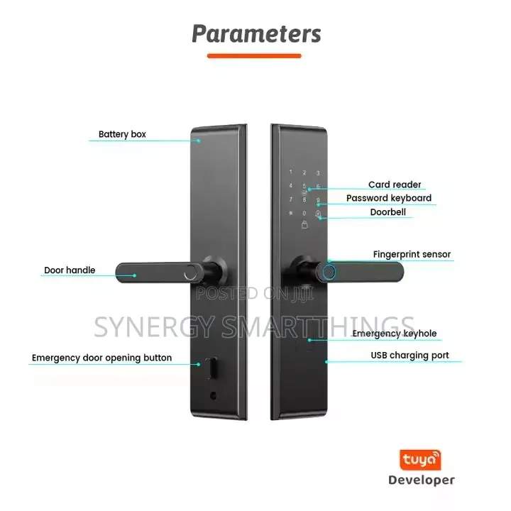 Classic Tuya Intelligent Smart Door Lock With Password Without Camera