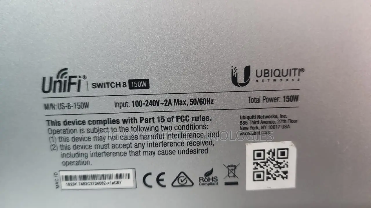 Ubiquiti /Unifi Us-8-150w 8-Port Managed Poe Gigabit Switch