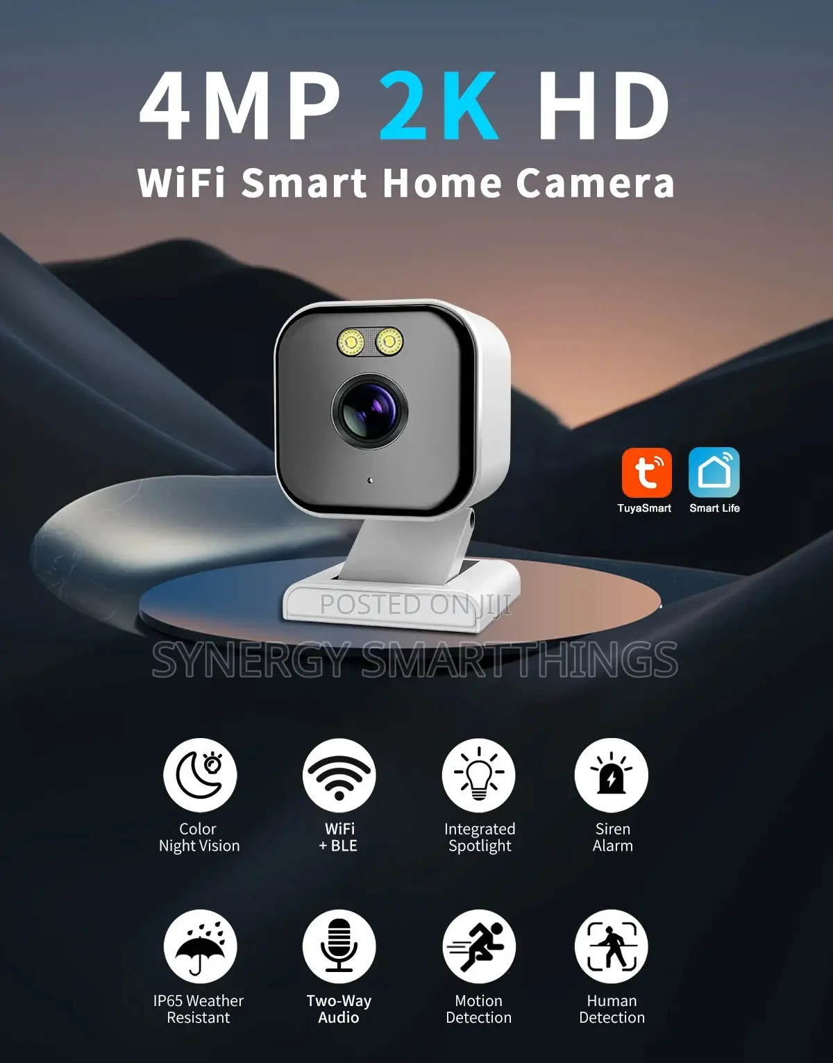 Dual 4mp Mini Wi-Fi Indoor Surveillance Camera