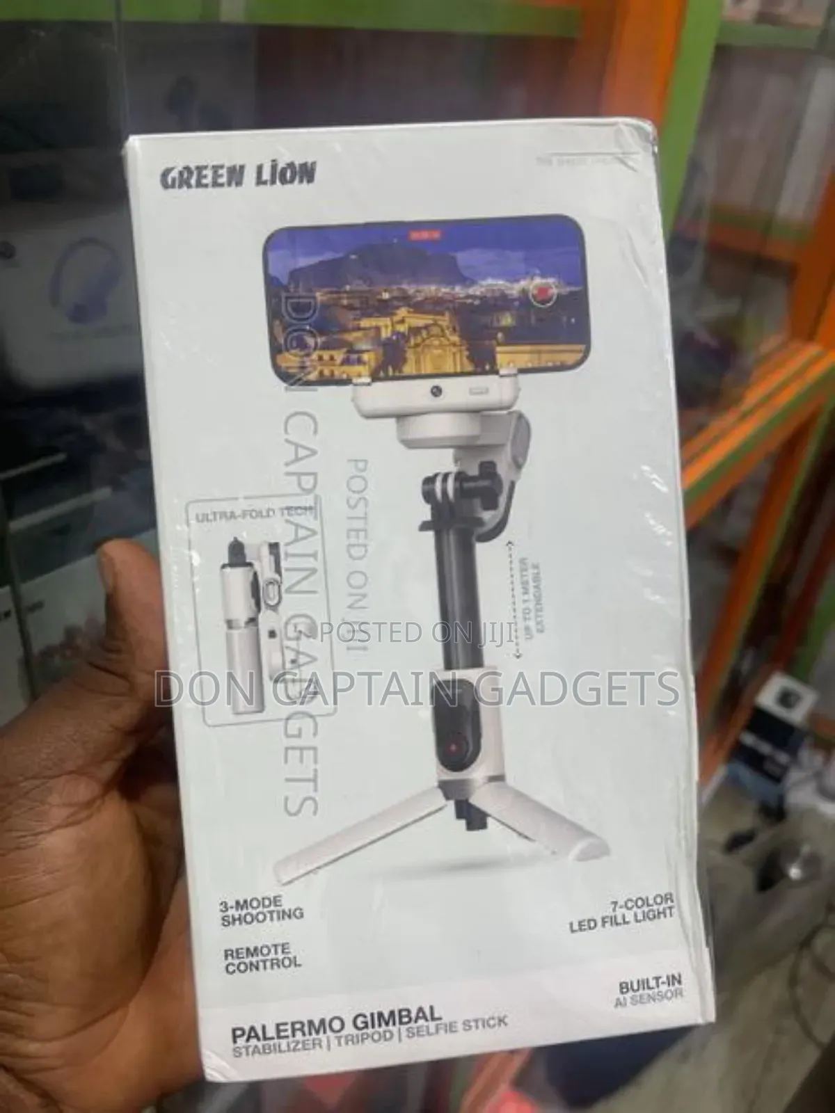 Green Loin Palermo Gimbal Stabilizer Tripod Selfie Stick Ai Censor