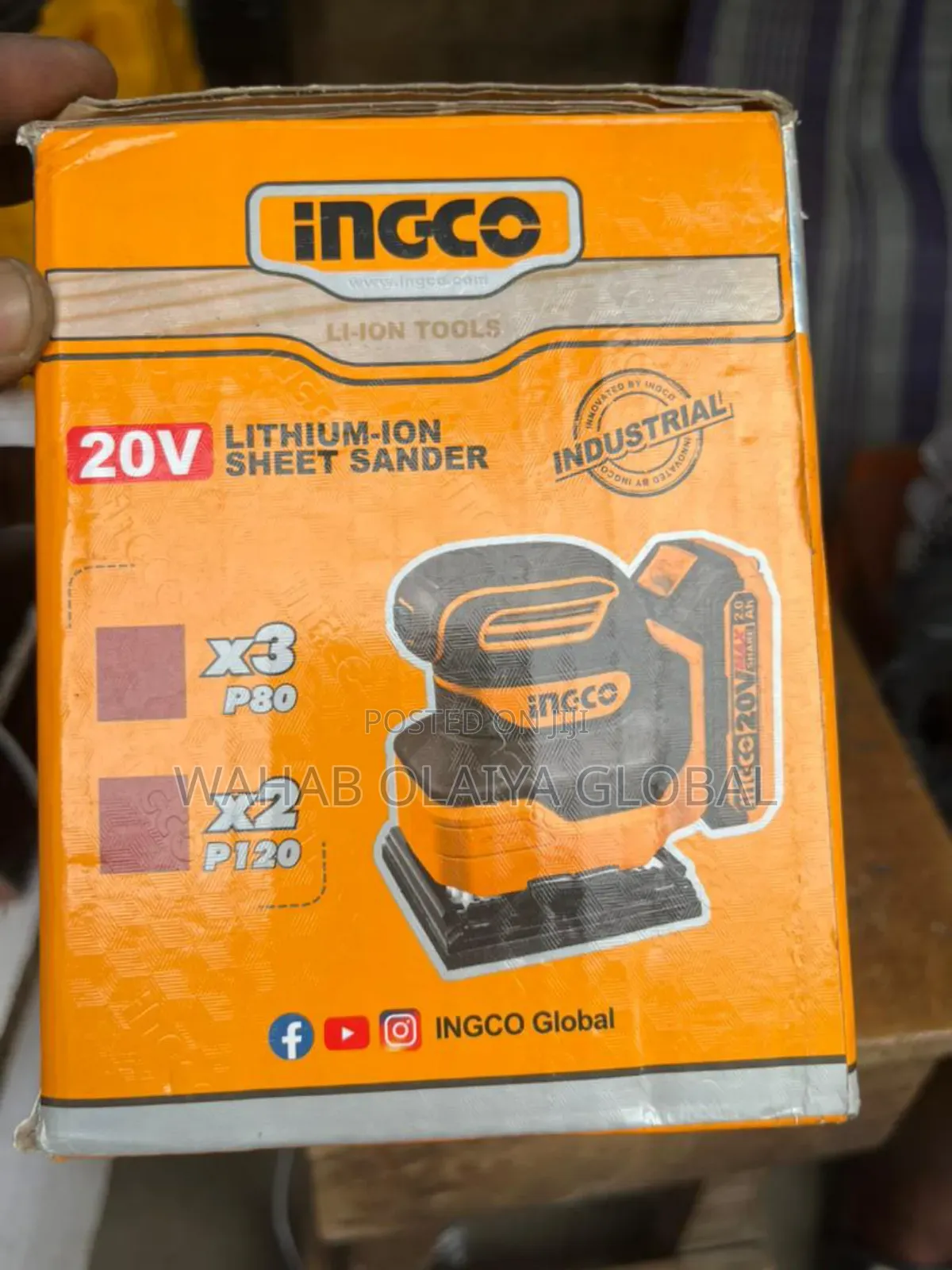 Ingco 20v Lithium-ion Sheet Sander – Cordless Powerful Finishing Tool