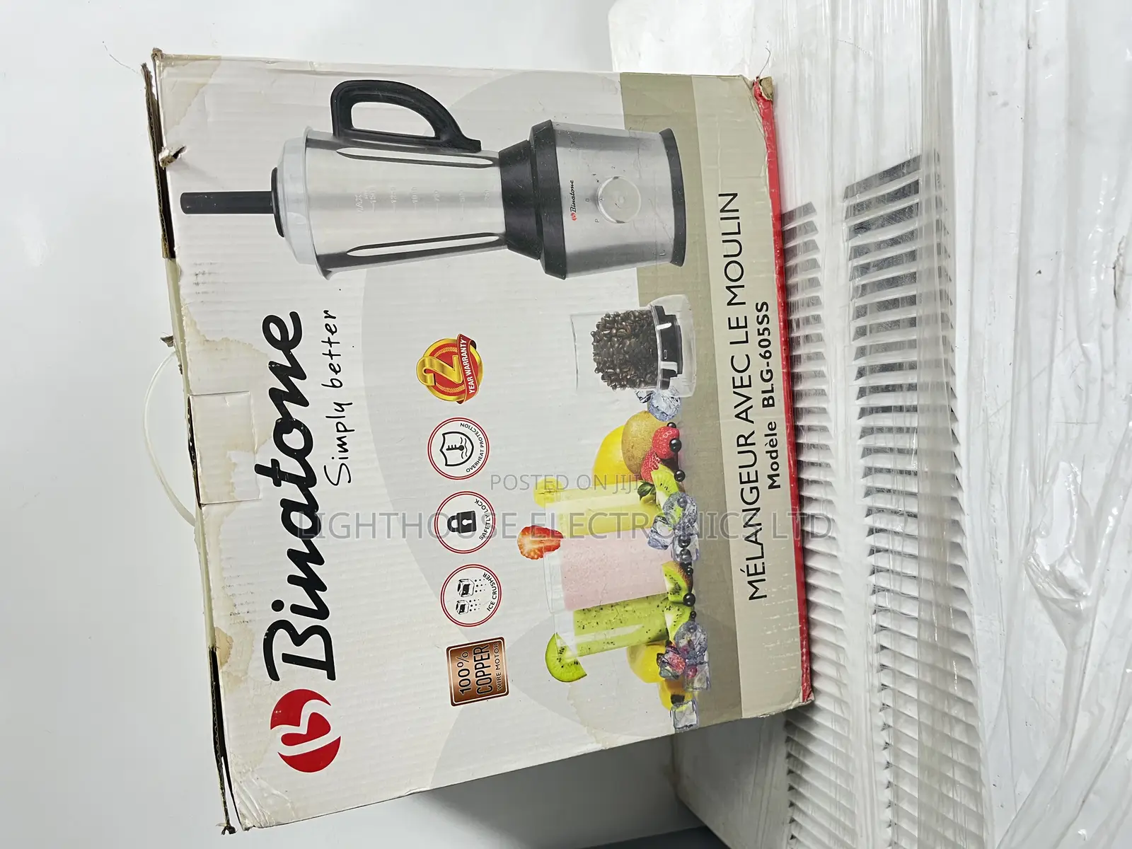 1.5l Binatone Blender With Grinder 500w Blg-605ss