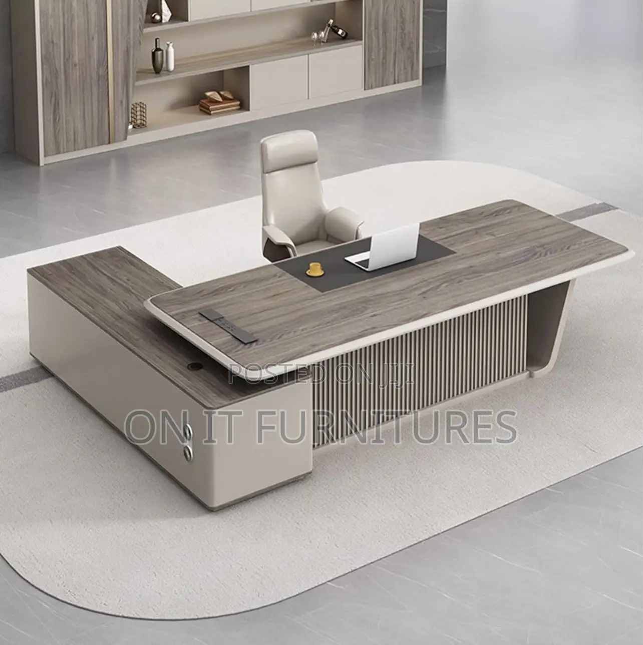 Premium Executive Desk Set – Modern Home Office Furniture for Bosses.