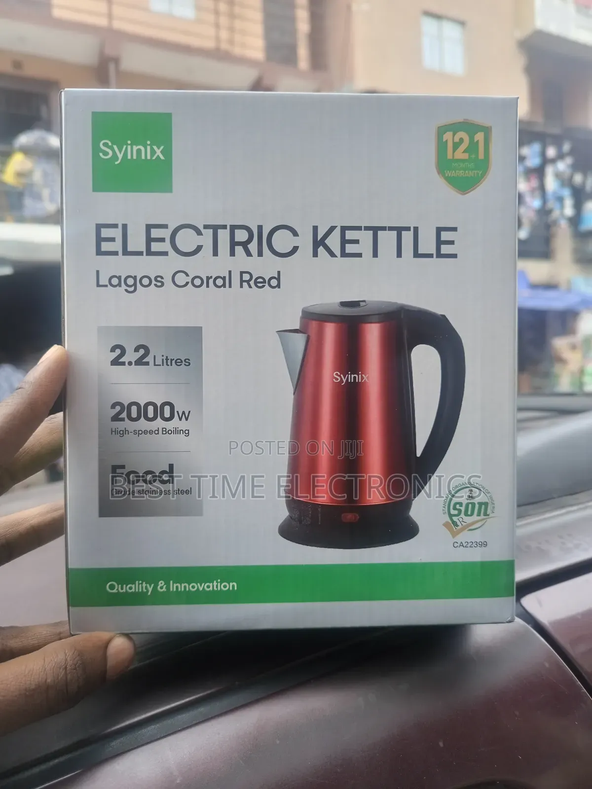 Quality Syinix 2.2ltrs Electric Kettle/Jug