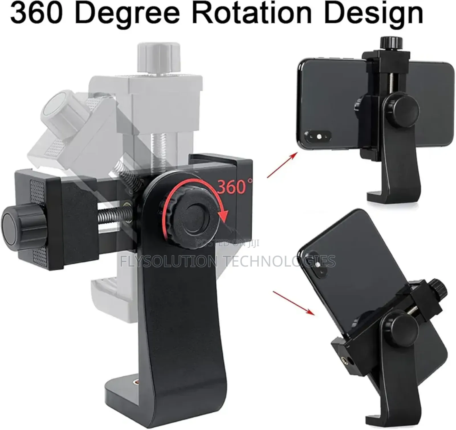 Smartphone Tripod Mount Adapter Phone Holder Adjustable Clamp Bracket
