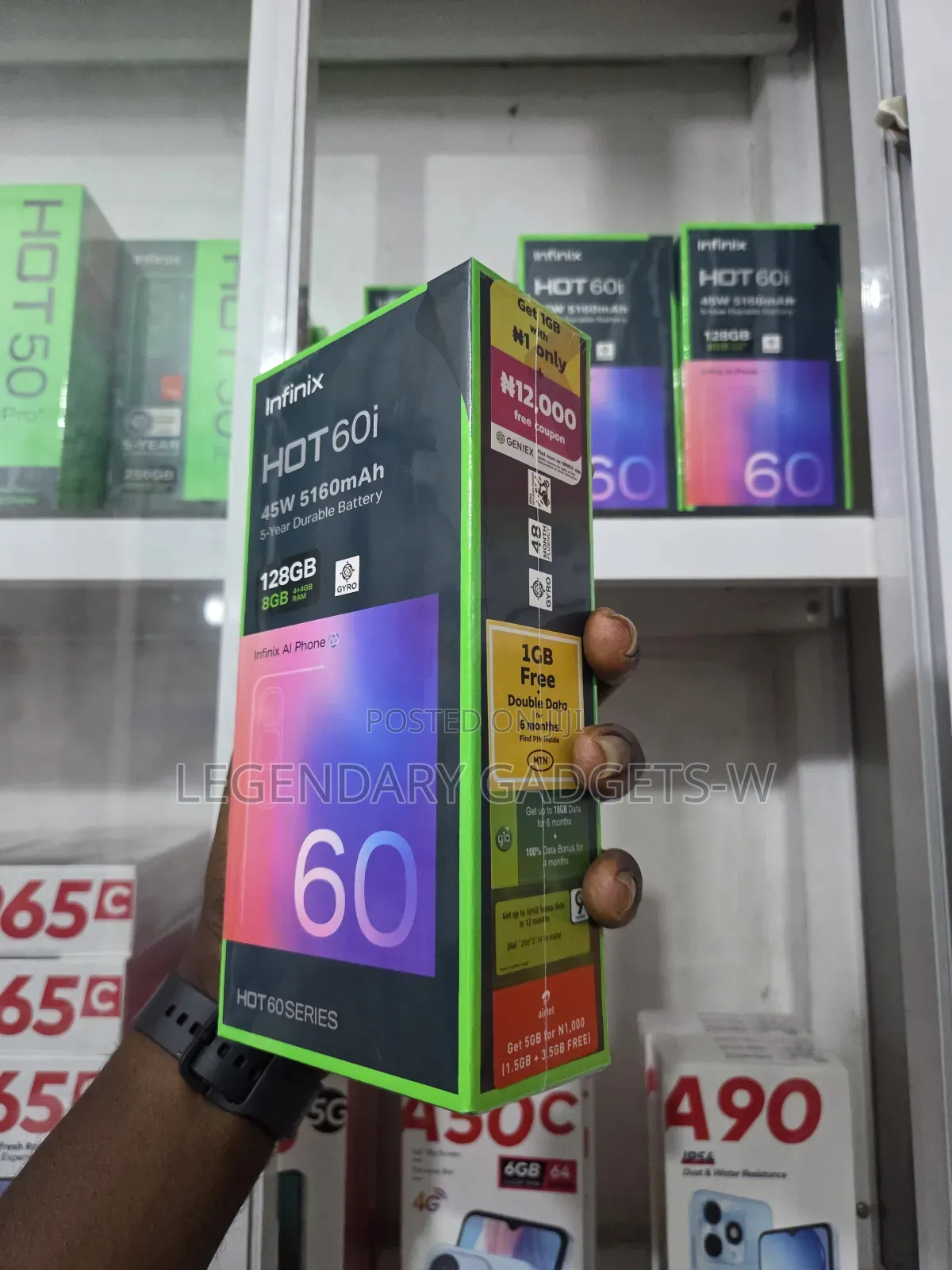 New Infinix Hot 60i 128 GB Gray