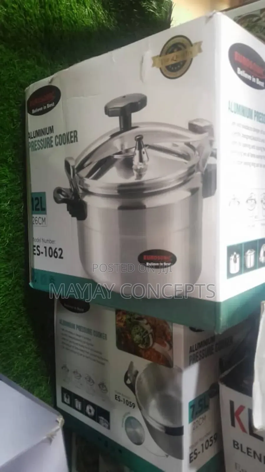 Eurosonic 12litres Aluminium Pressure Cooker- 26cm Diameter-Es1062