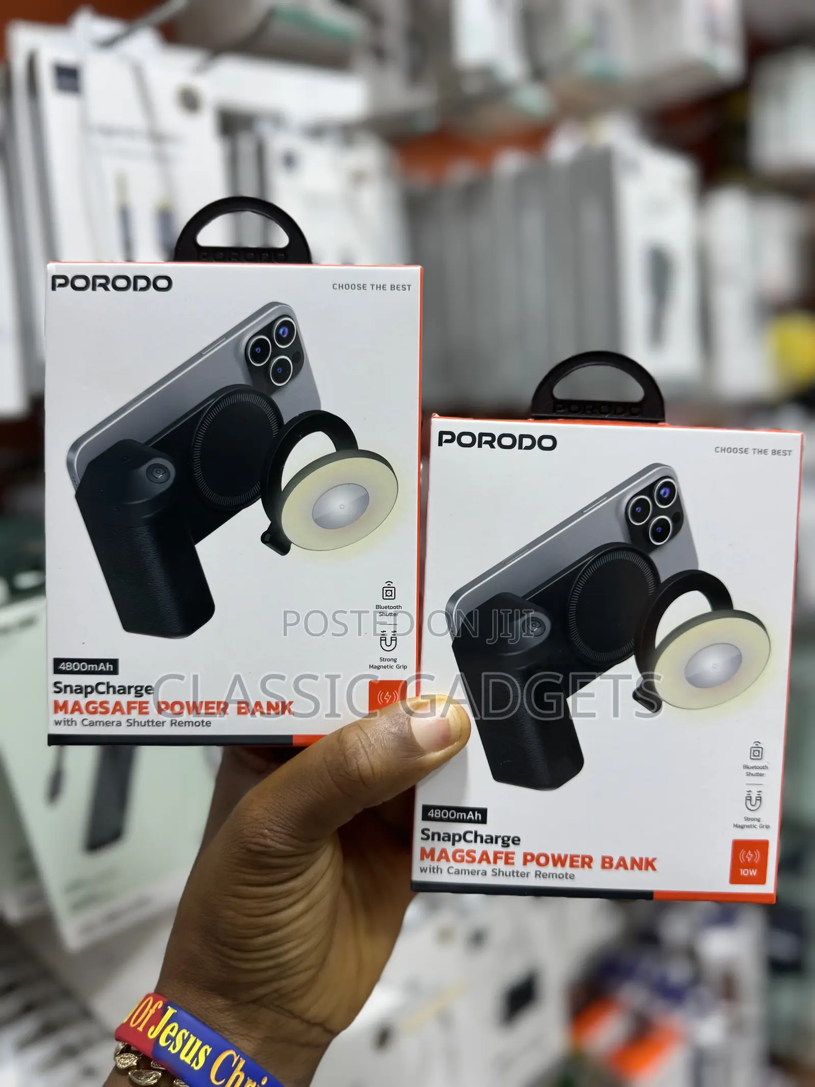 Porodo 4800mah Snapcharge Magsafe Power Bank - Black