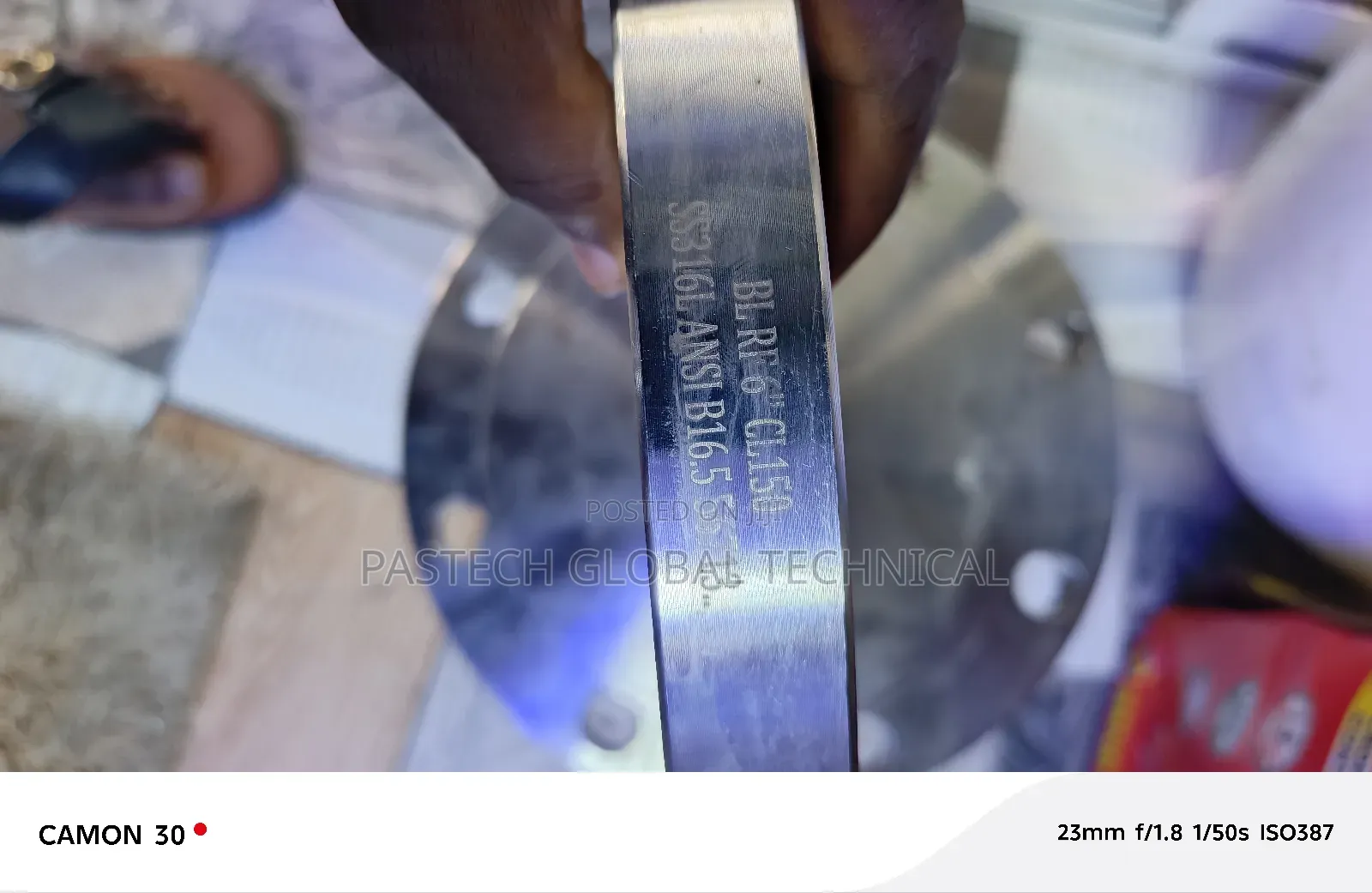 6" Blind Flange 150# Raised Face (Rf) 316l Stainless Steel