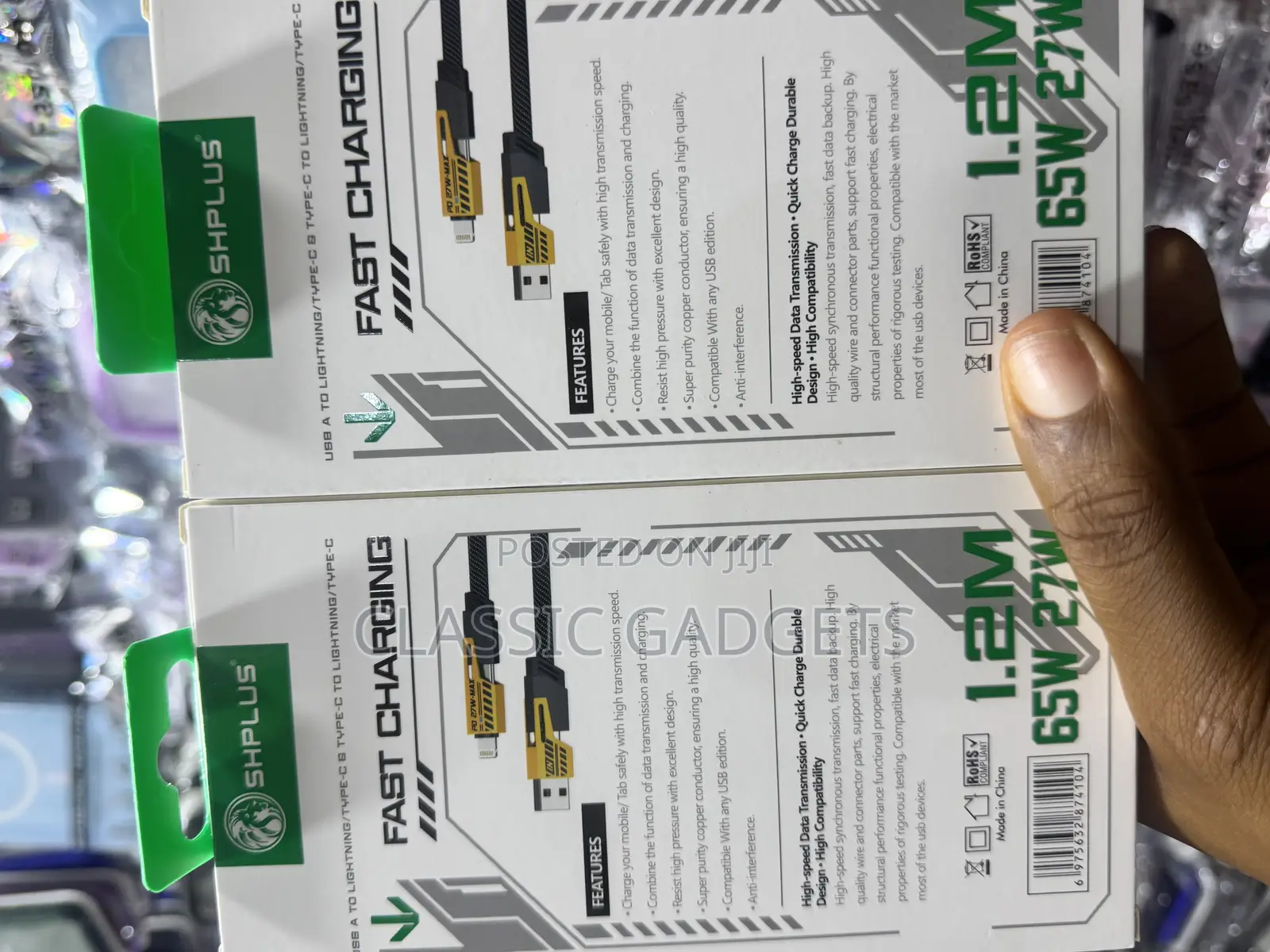 Shplus Sh-B416 Flat Wire 1.2m 2 to 2 65w/27w Cable