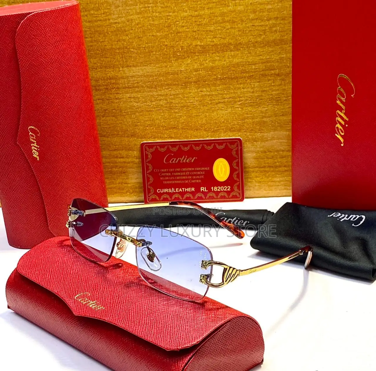 Cartier Quality Luxury Men Sunglasses