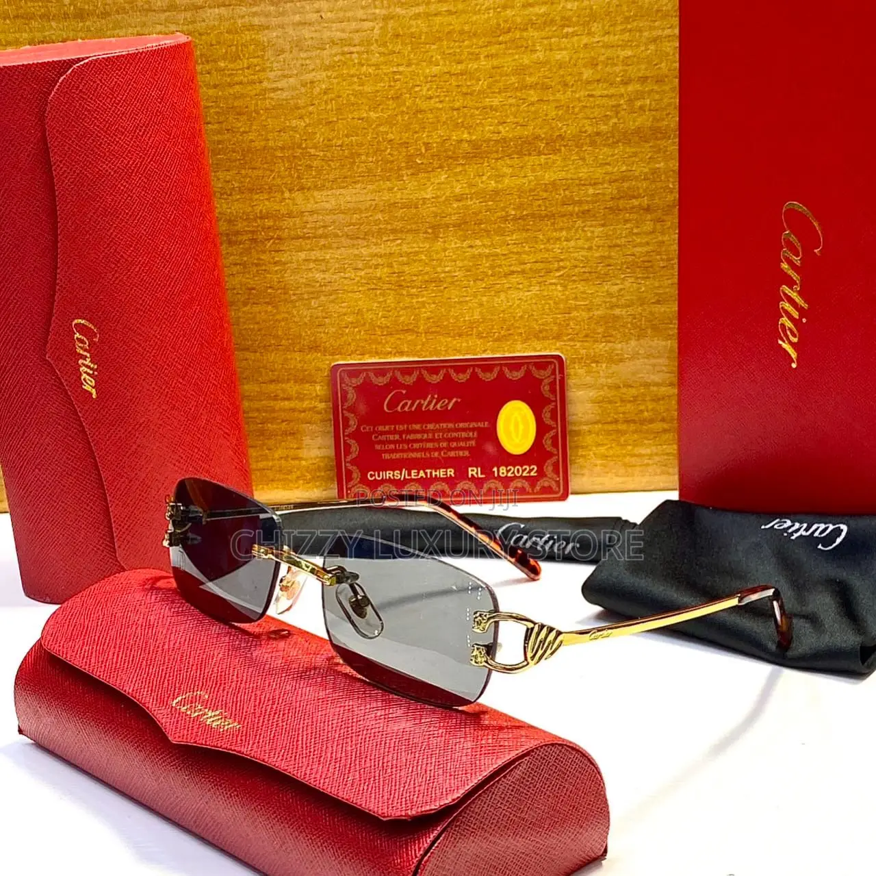 Cartier Quality Luxury Men Sunglasses