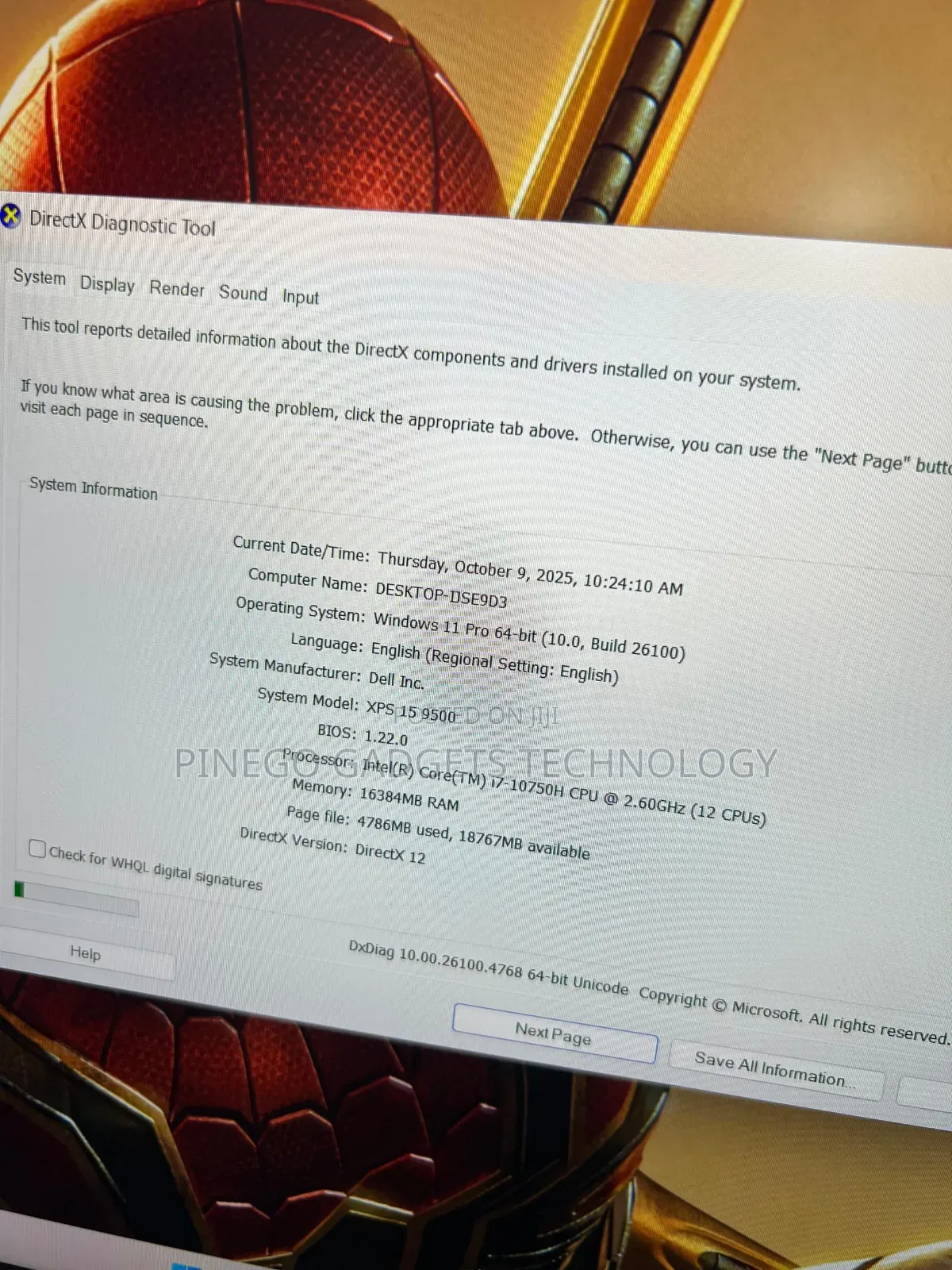 Laptop Dell XPS 15 16GB Intel Core I7 SSD 512GB